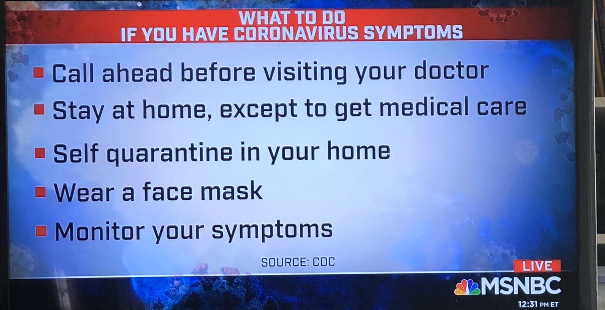 Dwgunter's tweet photo. CoronaVirus - best practice of what to do if you have these symptoms! https://t.co/YmJtSHyX1C