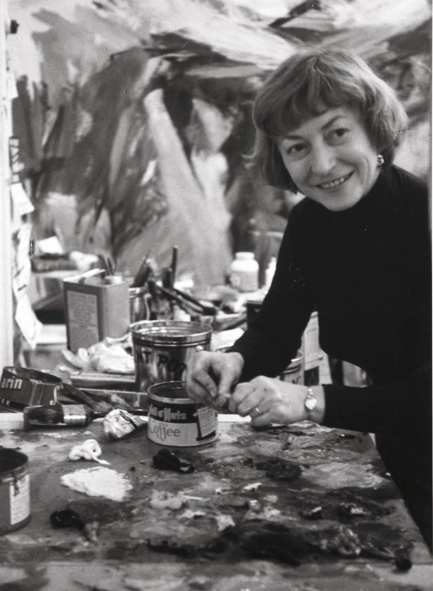 Elaine de Kooning (EEUU. 1918-1989)Pintora y crítica en Artnews, aprendió desde muy joven yendo a museos de la mano de su madre. Pintora de trazo fuerte y color vivo, comenzó con retratos y paisajes para -sin embargo- dedicar mucho recorrido a la abstracción.