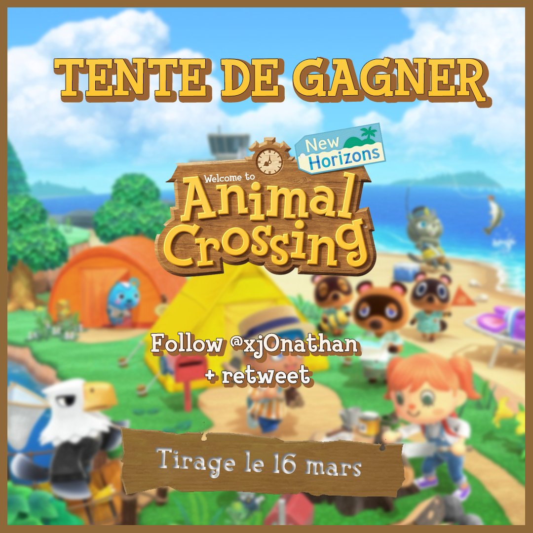 xj0nathan's tweet photo. 🎁 CONCOURS 🎁

Aller hop, je vous fais gagner un exemplaire de Animal Crossing : New Horizons sur Switch avec livraison chez vous le jour de la sortie ! Elle est pas belle la vie ? 😎

Pour participer c'est simple :

🔹Follow @xj0nathan 
🔹Retweet ce post 

TAS le 16 mars https://t.co/QqQtJvLHh5