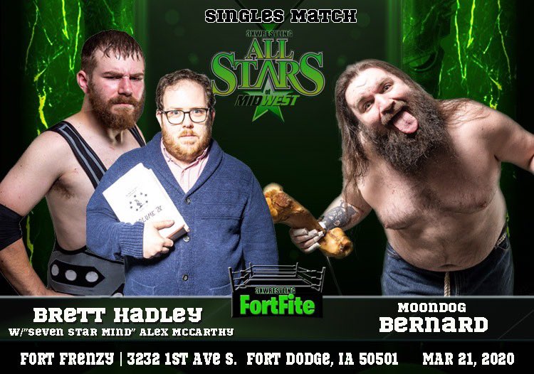 3xwrestling's tweet photo. Saturday March 21st, we debut in Ft. Dodge, IA at @FortFrenzy ! Get tickets: https://t.co/lLy8OvbTG2… https://t.co/Kz0rusJK3j