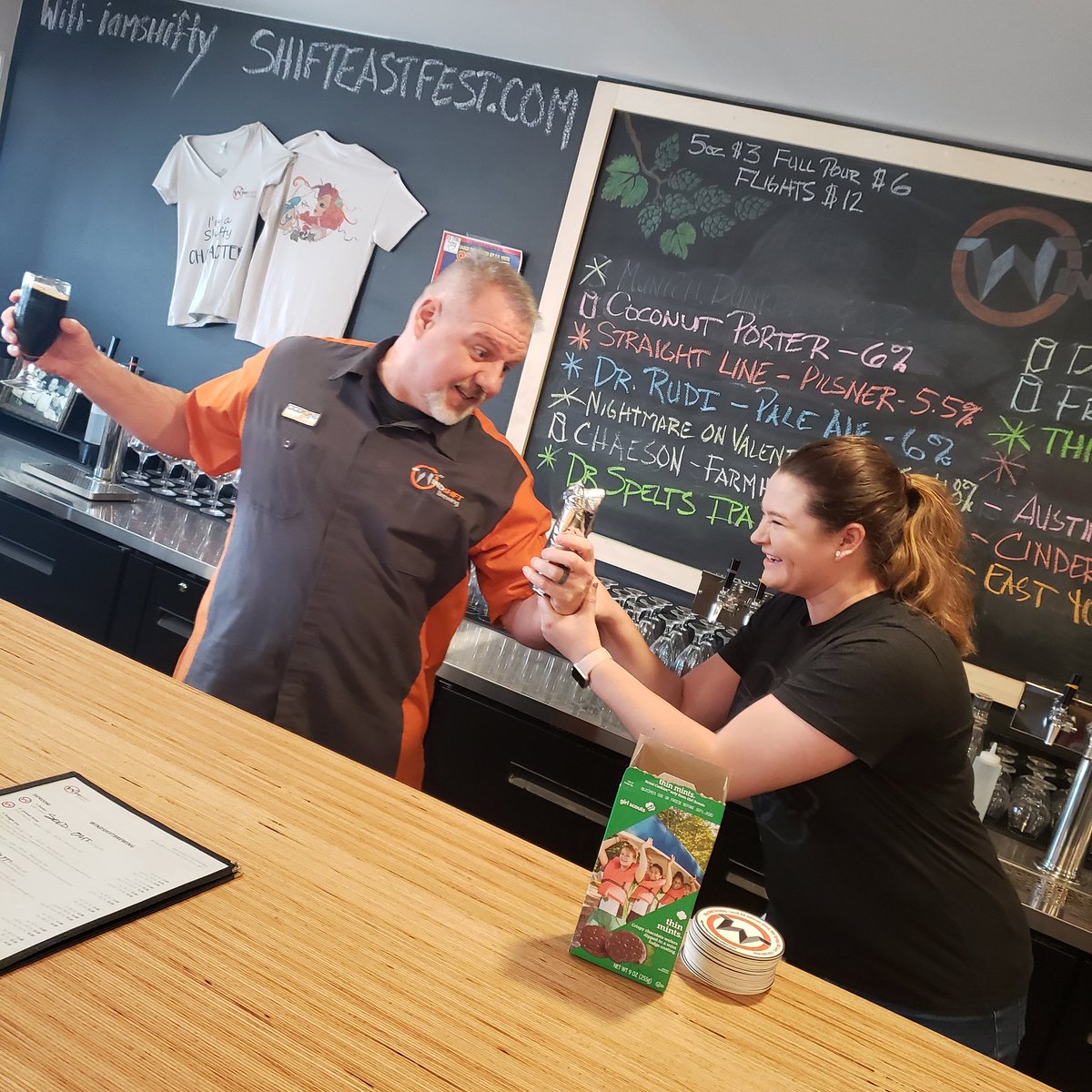 windshiftbrew's tweet photo. Thin Mint Derecho is today's #SmallBatchSundays. Good luck getting one from Brad or Brittany. #seeyouatnoon https://t.co/QwC6zof6oU