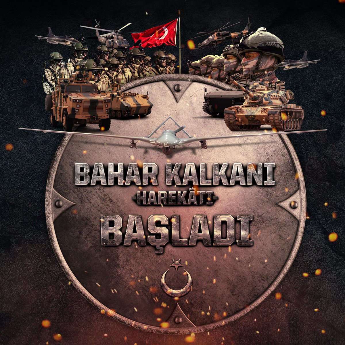 #BaharKalkanı Harekâtı başladı. Harekâta katılan kahraman silah arkadaşlarımıza başarılar dileriz.🇹🇷
