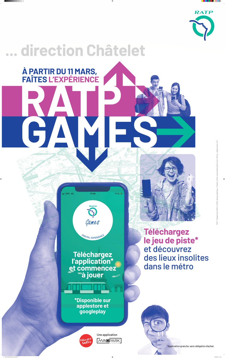mindparks's tweet photo. Save the Date : à télécharger à partir du 11 mars sur le réseau RATP !

Venez découvrir notre jeu RATP Games Digital Experience.

Une expérience inédite et virtuelle vous attend :) https://t.co/EfoMmaEaOc