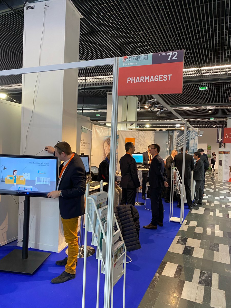 Pharmagest's tweet photo. [SALON #RENCOFF 2020] Fin de cette 2ème journée ! Nous serons présents encore demain pour vous accueillir sur notre stand aux #RencOff 2020 ! 
#pharmathek #Pharmacie  @RevuePharma #teampharmagest https://t.co/gs3mStDcE1