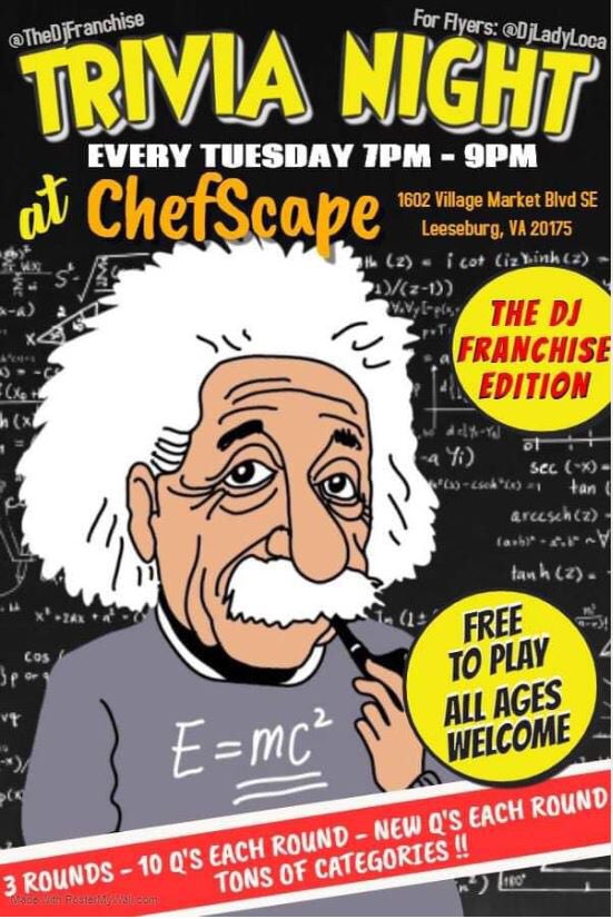 ChefScape is a great restaurant that is close to Aperture that does Trivia every Tuesday Night at 7.
#chefscape #aperture #trivia #gamenight #apartmentliving