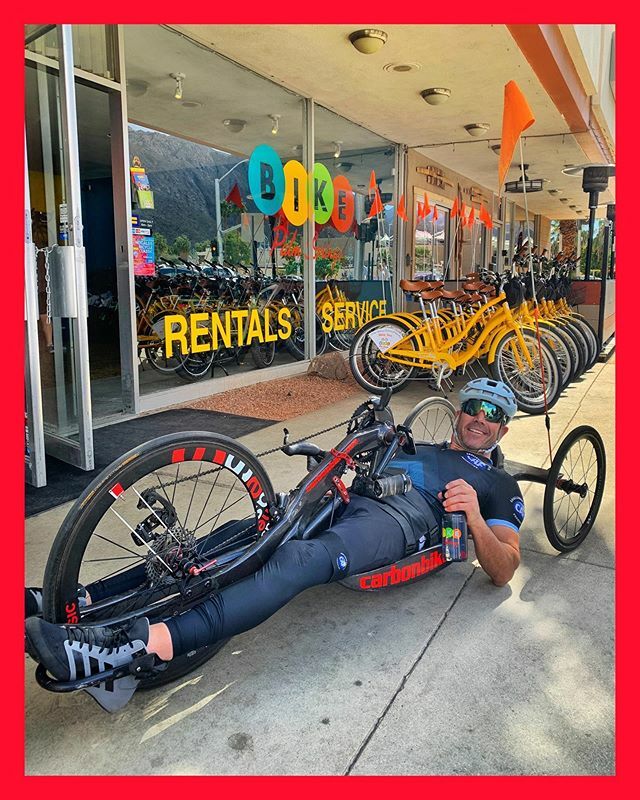 No, we don’t carry recumbent bikes but we loved setting up this guy with a #bikepalmsprings water bottle for his ride! Great bike! 🌴☀️🚲❤️🌵- <a href="/carbonbike/">michael porter</a>.usa -
-
 #goals #recumbentbike #groupactivity #bikepalmsprings #visitpalmsprings #likenoplaceelse #palmspringslife  #califo…
