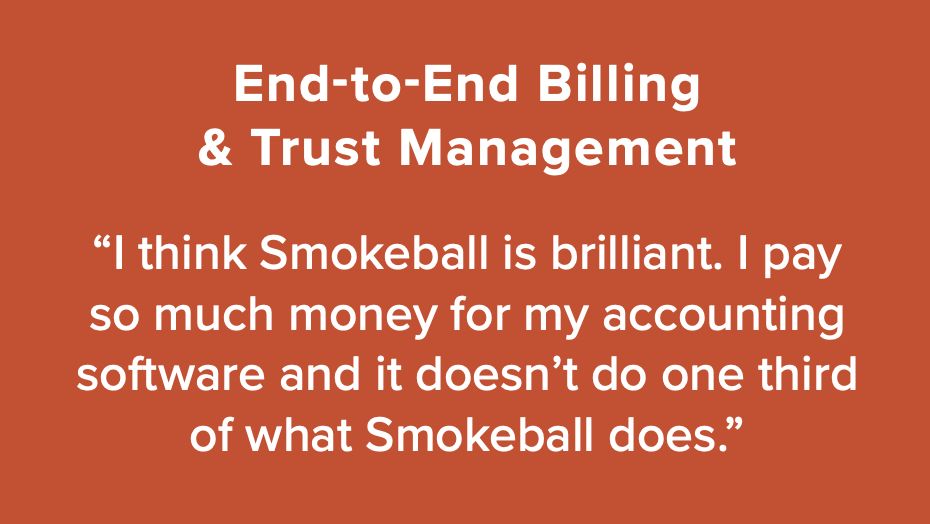 SmokeballNews's tweet photo. Your bills and trusts, all in one place. Lawyers invented Smokeball.
https://t.co/aLZOkLTcTE
#ABATechShow #IInventedIt https://t.co/BfyUieGUvY