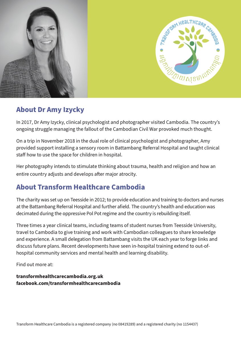 THCambodia's tweet photo. Exciting week! Dr Amy Izycky's photo exhibition opens to the public on Friday 6 March and runs until Friday 24 April. Please come along and see Amy's amazing images! https://t.co/XRg83zpXs5