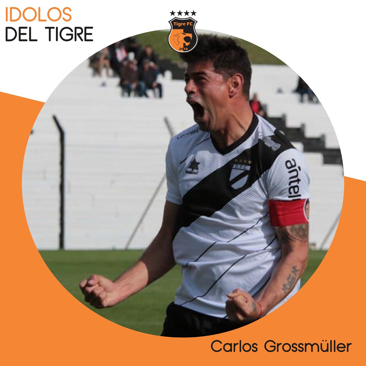 Maravilla y 10 más 🎩. En el <a href="/tigre_fc/">El Tigre FC</a> seguimos homenajeando a nuestros ídolos. Hoy es el turno de @carlosgrossmuller20, un 10 exquisito, mágico, de una especie en peligro de extinción. <a href="/tigre_fc/">El Tigre FC</a> #10años #Homenaje