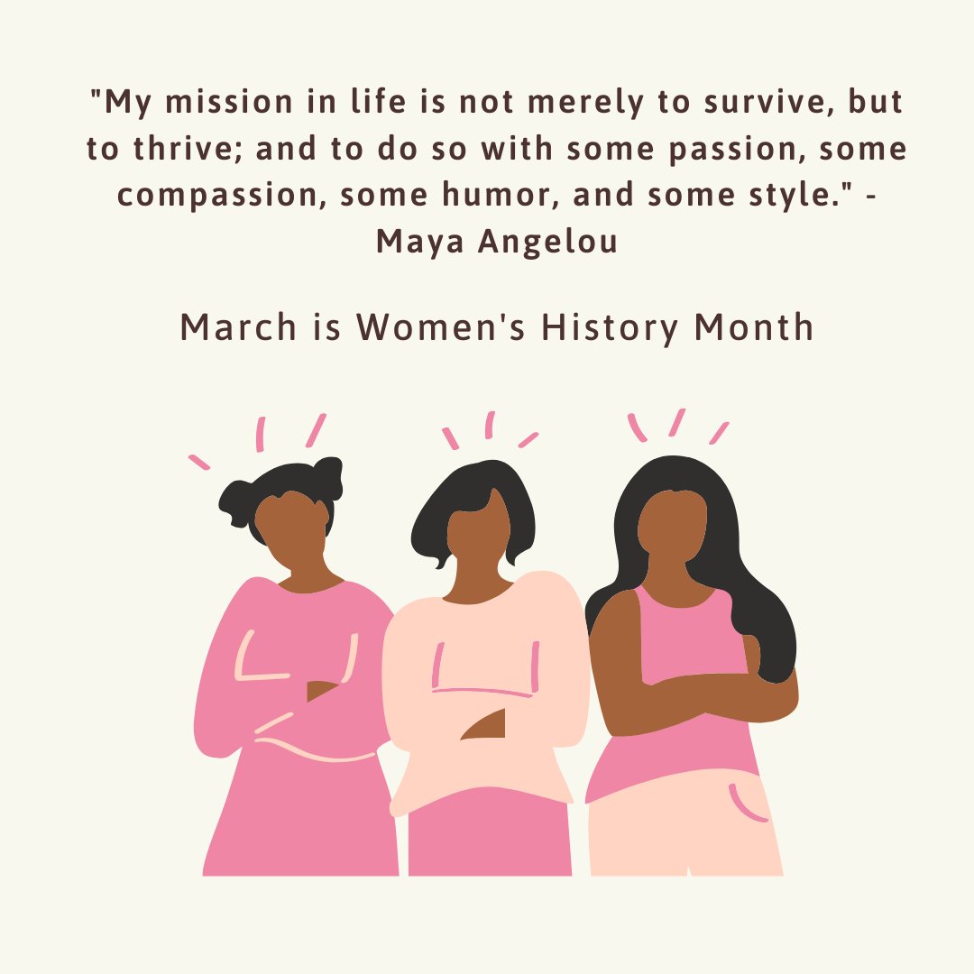 March is Women's History Month. We would like to recognize the women, who are striving to make our world a better place for everyone in our community and nationally, throughout the month.