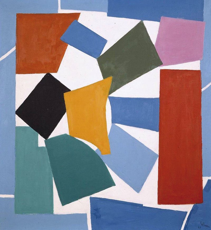 Alma Thomas (EEUU. 1891-1978)Enfrentada a dobles dificultades por ser mujer y afroamericana, Alma logra estudiar arte tras un periplo. Se convierte en representante del “Color Field”, estudiosa de Matisse y de los coloristas europeos, alma creó obras donde color y forma priman.