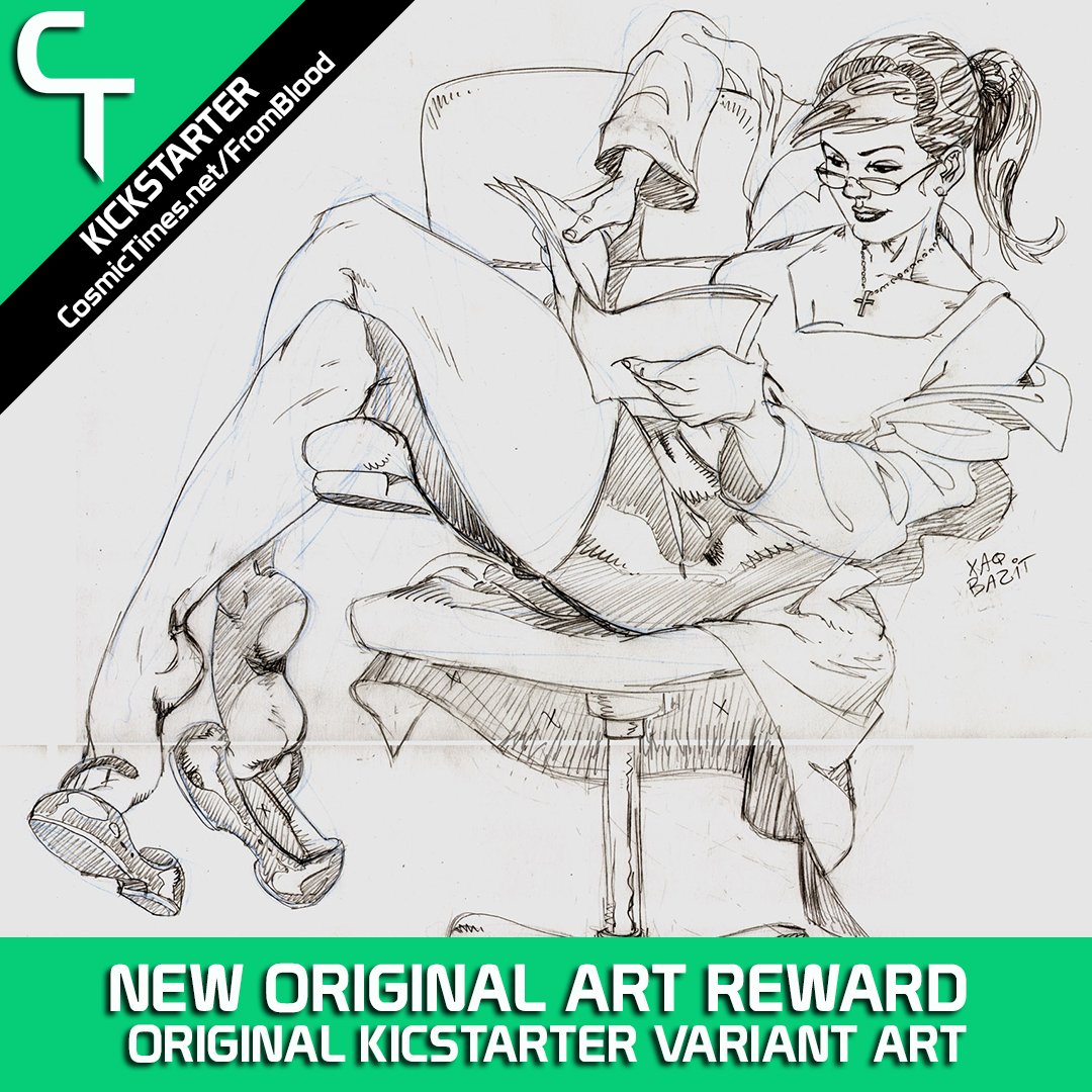 CosmicTimes's tweet photo. New Original Art Reward for the From Blood: Chapter Two #Kickstarter!
This is the art used to create the From Blood: Chapter One Kickstarter variant.
Link: https://t.co/9wEh1wEPsU
#Quickstarter #ComicArt #indieComics #Art #BeCosmic #KickstartComics #Cosmic2020 https://t.co/imNpCSlUwC