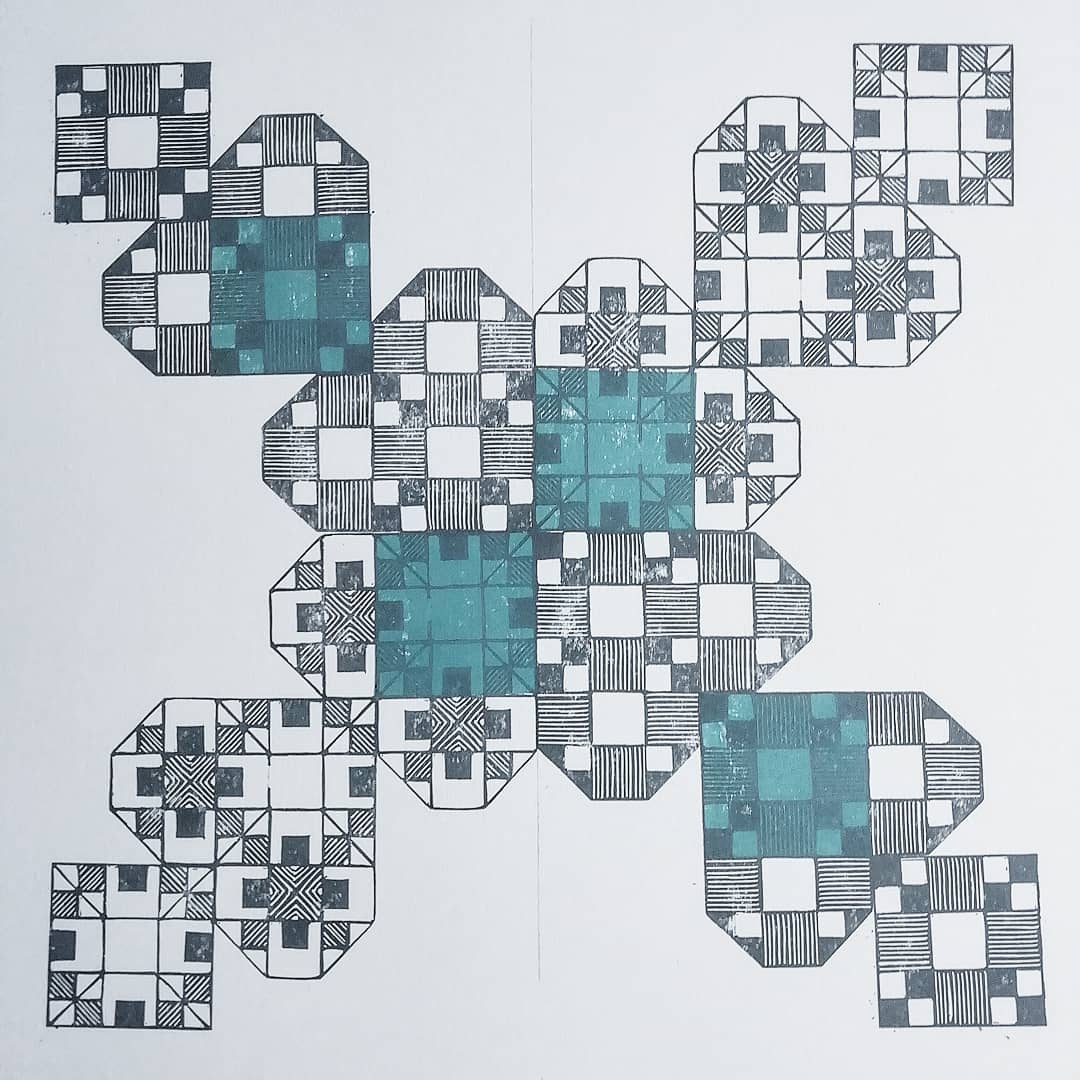 KraftyKoffeedof's tweet photo. Pattern build #blockprintmaking #pattern #patternbuilding #printandpattern #printmaking #linoprint https://t.co/HkSn6ZsDYG