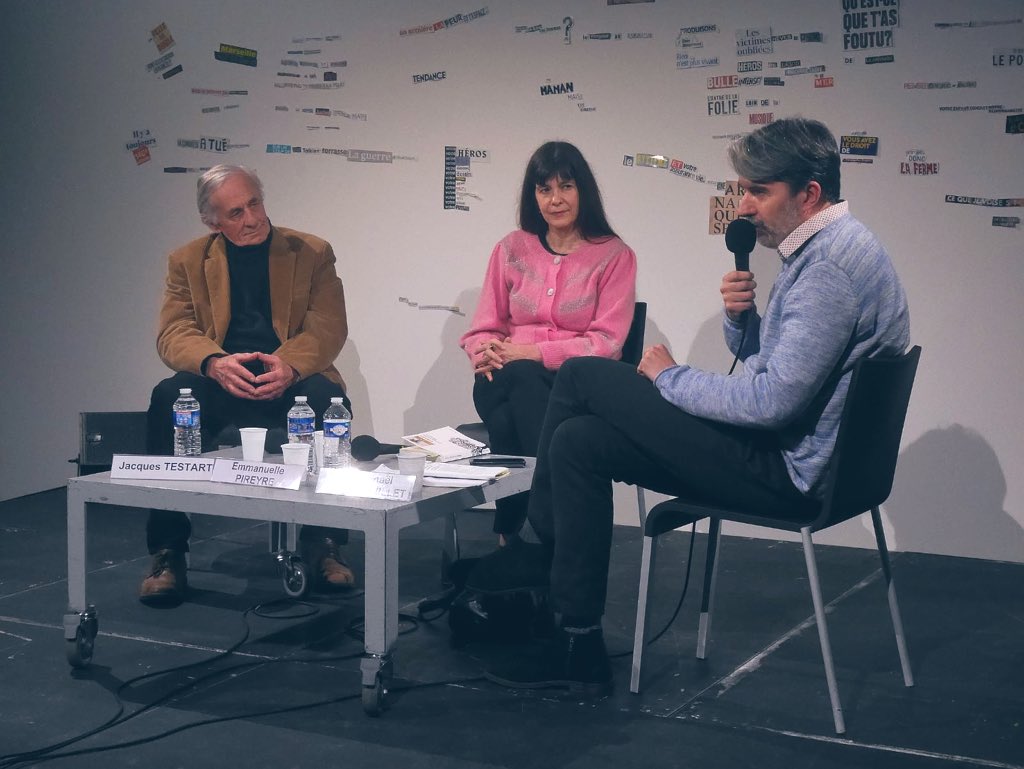 #effractions - la première édition du festival de termine en beauté par une rencontre entre Jacques Testart et Emmanuelle Pireyre, autour de son roman Chimère (<a href="/EdLolivier/">Éditionsdel'Olivier</a>, 2019)