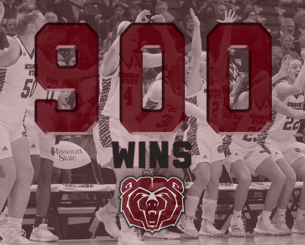 MoStateWBB's tweet photo. It was a milestone victory today at Bradley as Missouri State became the first @ValleyHoops and 34th Division I #NCAAWBB program to reach 900 wins! https://t.co/bJNNZz8Qik