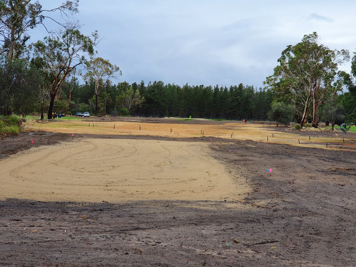 The new 7th hole at Royal Hobart Golf Club it really taking shape nicely. Going to be a very exciting Par 4 of about 260m.