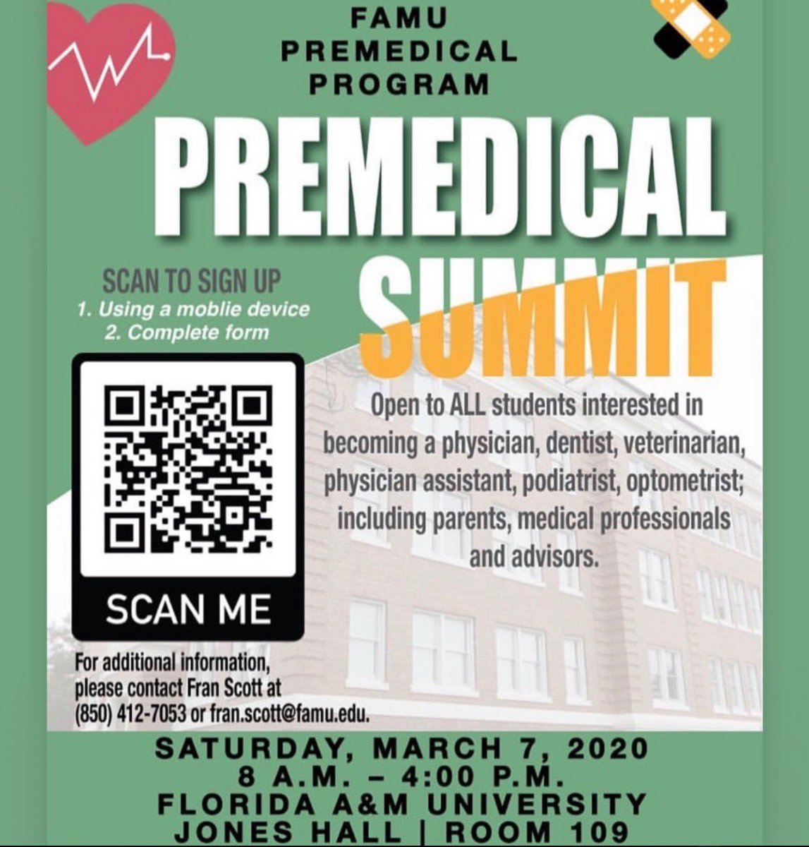 famupit's tweet photo. Are you interested in becoming a future healthcare professional⁉️ Join @famupit &amp; @famu_cst for a summit to indulge in the process of becoming just that! We will show you how to become a competitive applicant on your journey in medicine! 🩹 THE SIGN UP LINK IS IN @famupit BIO! 👩🏽‍⚕️ https://t.co/eFFMEObBWi
