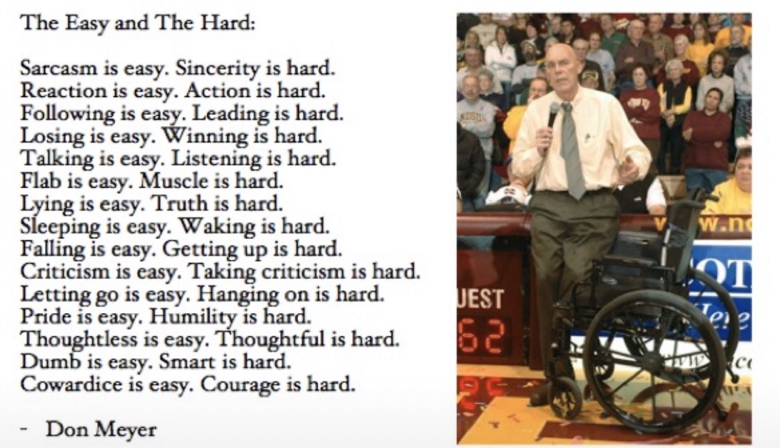 pntrack's tweet photo. More from my favorite basketball coach, Don Meyer, 1944-2014. https://t.co/5TafvvtT8N