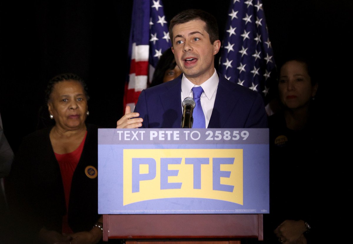  boom pete buttigieg, military veteran and former south bend mayor; dropped out march 1st, 2020