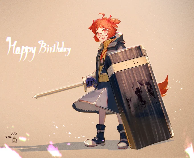 3月2日はビーグルちゃんの誕生日。彼女とても頼もしい。
#アークナイツ #Arknights #明日方舟 