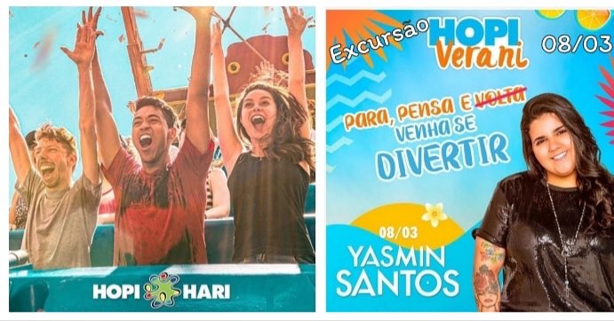 PorYasmin's tweet photo. Tá chegando o dia de matar a sdd da @yasminsantosofc 🎉 Dia 08/03 a diversão está garantida no @hopihari com esse show maravilhoso #YasNoHopi https://t.co/Q3TL4XWNkE