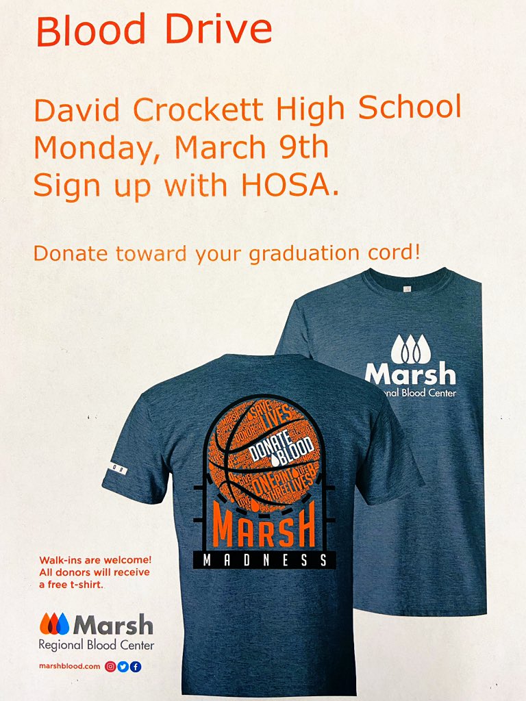 🩸🩸DCHS Blood Drive 🩸🩸         🩸  Community Welcome 🩸March 9th- 💉7:30a-1:30p💉Bring ID -Seniors get red cord for 3 donations💉Save 3 lives with 1 donation🩸#Hosaluv❤️  #redcordgrads #lifesavers <a href="/BalladHealth/">Ballad Health</a> <a href="/hosa_dchs/">DCHS HOSA</a> <a href="/WCDE_TN/">WashingtonCoSch TN</a> #MARSHROCKS <a href="/Marsh_Blood/">Marsh Regional Blood Center</a> <a href="/Pioneer_Nation1/">DCHS Student Section</a>