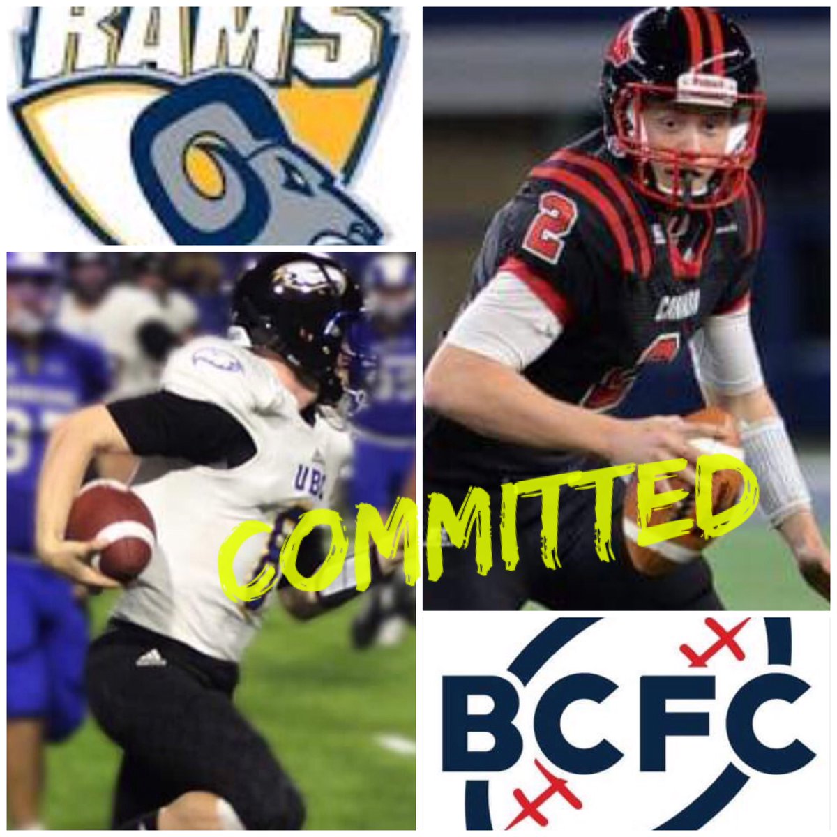 BCFC_Media's tweet photo. BREAKING - @LangleyRams have used their first letter of intent for 2020 on former Team Canada QB, Michael Calvert. Michael spent 2 seasons at UBC. 
Welcome to the BCFC Michael.
#LetterOfIntent https://t.co/QebhVSa1ZK
