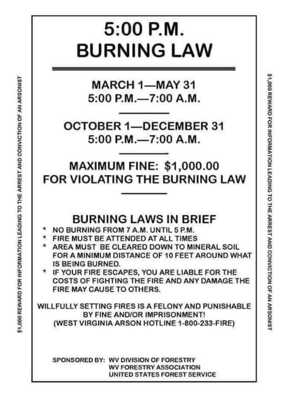Today begins the spring burning ban. Wildfires and brush fires are most often started by people who refuse to respect the law.