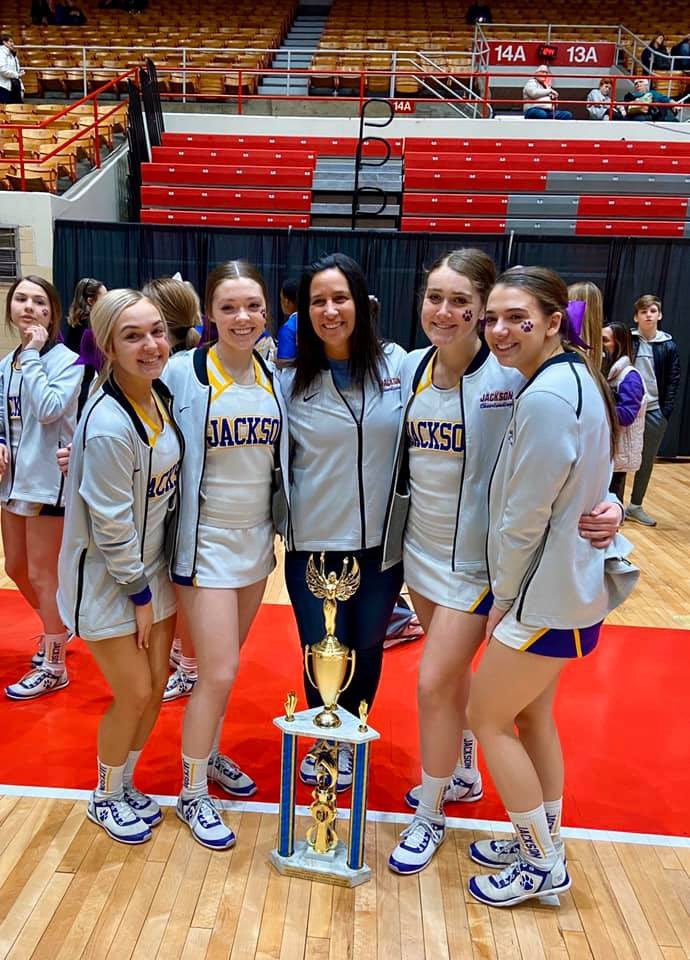 jacksonhscheer's tweet photo. Your Jackson Cheerleaders took another 3rd place at the OASSA State Cheerleading Competition in Division 1A Non Building 💛💜 🏆🏆 words can not express how proud we are of these young ladies!!!!! https://t.co/V131Okb47J