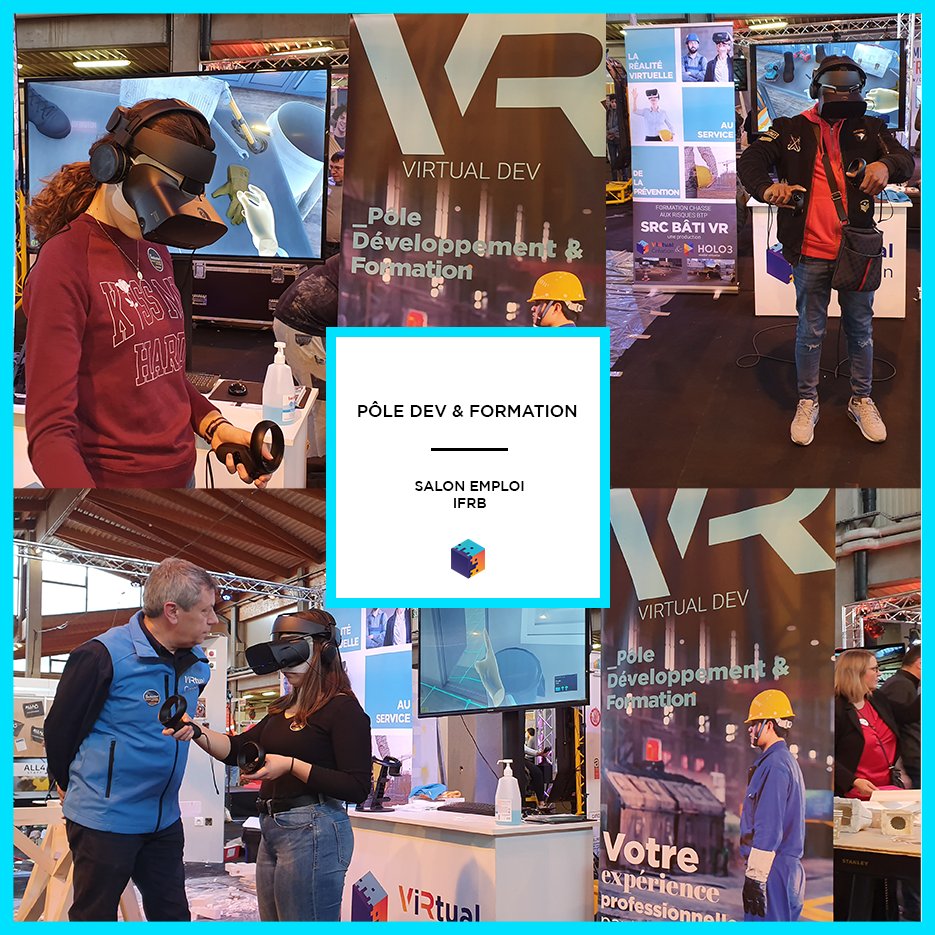 Virtual_Joanny's tweet photo. Retour en images sur notre 2ème participation au Salon Formation Emploi Alsace en partenariat avec l’ IFRB Grand Est et la FFB Grand Est.
L'occasion pour les visiteurs de tester la réalité virtuelle dans les domaines de la formation et de l'apprentissage. https://t.co/hF3x2gXUu2