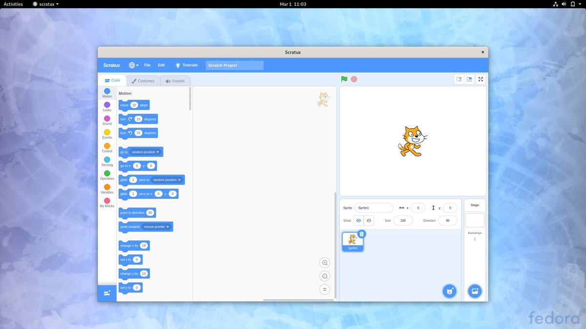 scratux_app's tweet photo. Scratux v1.3 is out! Based on Scratch Desktop 3.8.0 and fetching latest features (like @Raspberry_Pi / #Raspbian support) and bug fixes. Downloads available at https://t.co/WF75Vvtowq https://t.co/oNQU143XZz