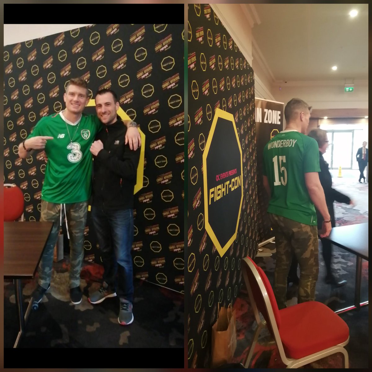 shanemcDonnell3's tweet photo. @FightConIreland what a great event in Cork such a well organised event and everything was run so smoothly thanks to Jason and Cian your hard work over last 8 months showed awesome event. Really enjoyed it.
@Michaelpage247
@thefrankmir
@Benaskren
#fightcon https://t.co/qaPpyqoThK