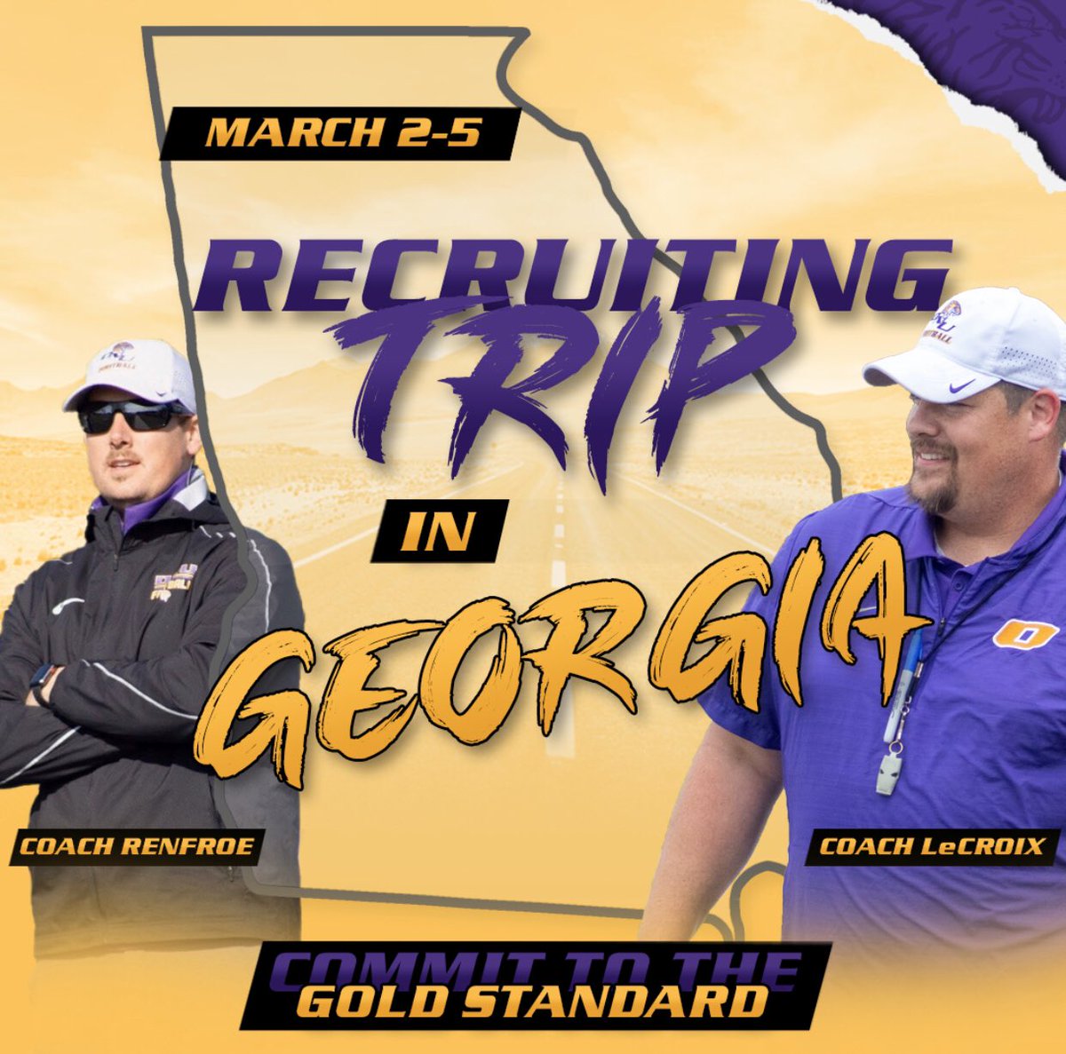 🚨Two of our favorite coaches from the Southeast are headed to the 🍑 State this week looking for some more #GoldStandard young men to add to the #FAMiLY in 2021!