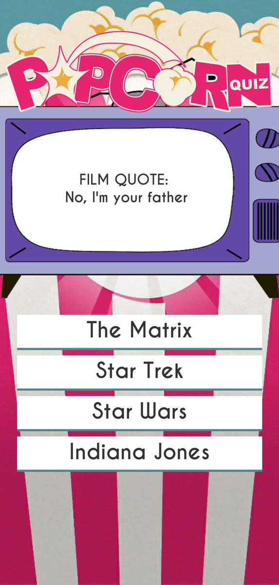 PotatoesChipsS's tweet photo. Who and in which #movie 🎬 or #TVShow 📺 have you heard that #Quote?

#TheMatrix 👨‍💻
#StarTrek 🚀
#StarWars 🌌
#Arrival 🌙
#IndianaJones🗿

Classic. Enjoy with your favourite #films and #newTVSeries in #PopcornQuiz 🍿

Have fun 4FREE HERE: https://t.co/yNlQVSrQ2t
#FamousQuotes https://t.co/6a3qmUwztN