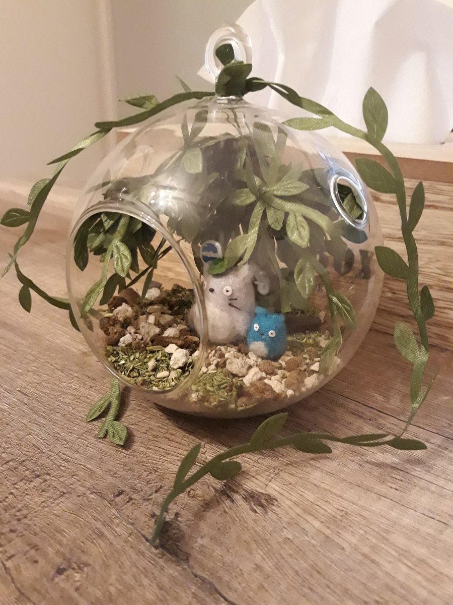 KhaleesDen's tweet photo. Terrarium Totoro
#craft #felting #totoro #miyazaki #terrarium https://t.co/dazLHsVKnQ