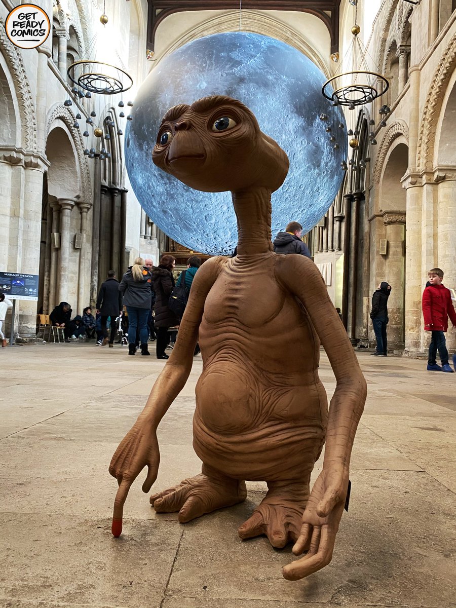 getreadycomics's tweet photo. The #museumofthemoon installation at @RochesterCathed by @lukejerram has delivered an amazing couple of weeks for small businesses in @rochesteruk 

We’re so immensely grateful, we even took our resident space expert to check it out!

#et #moon #art #rochester #shoplocal https://t.co/mMYo9nBdOi