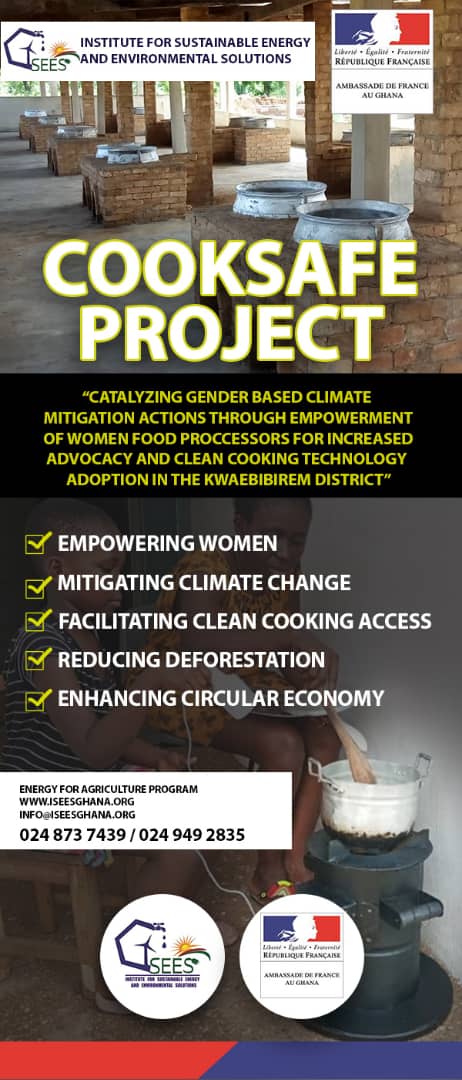 IseesGhana's tweet photo. @IseesGhana successfully held a stakeholder workshop in Kade to #launch the #Cooksafe_Project to #educate_women in #palm_oil_processing on #climate_change, #air_pollution, #health, and #clean_cookstoves at the Kwaebibirem District. Thanks to financial support from @FranceandGhana https://t.co/iIYWloCeuG