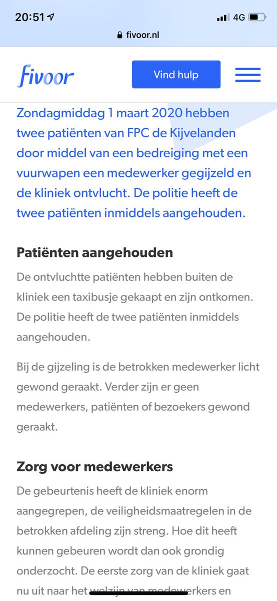 Melding gijzeling Kijvelanden