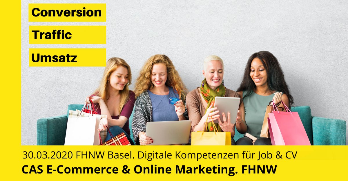mdallavecchia's tweet photo. Am 30.03.2020 startet die 31. Durchführung des CAS E-Commerce und Online-Marketing an der @FHNWbusiness Praxis pur!
https://t.co/C6HaFGerZ5 #ecommerce #digitalmarketing #AI #ML #dsgvo #voice #fhnwdigital #fhnwmoments @MarkusPeter @Fieldstone46 @soluciya @LukasFaessler @thlang https://t.co/o7tHKDBddg