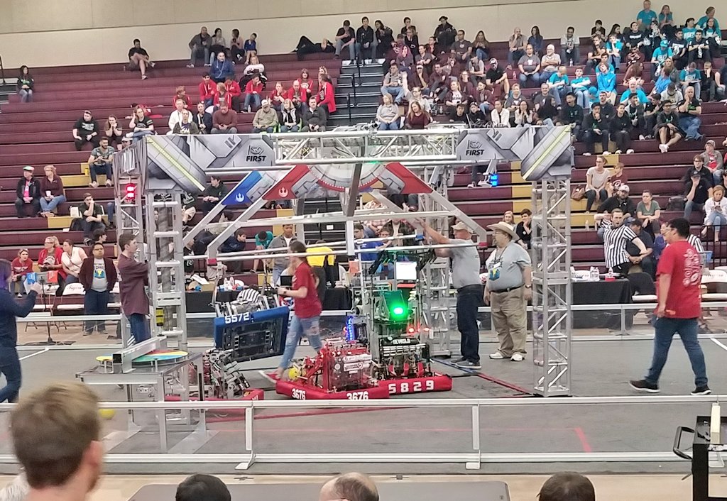 Whoo-hoo!!! After an intense match, we won 94 to 91. A double climb with 4734 was a blast 🚀. A big thanks to <a href="/FRC1817/">Team 1817 | Llano Estacado RoboRaiders</a> for picking us! Let's show what San Antonio and Lubbock can do! 🛡️

#FIRSTinTexas #omgrobots #TexasTeams #FRC2020 #INFINITERECHARGE <a href="/neisd_stem/">STEM Academy - NEISD</a> <a href="/FIRSTinTexas/">FIRST in Texas</a>