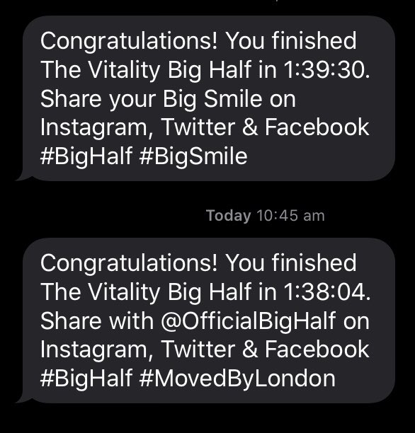 marlandface's tweet image. @OfficialBigHalf done ✅ loved it. Beat last years time by 1 min 30. Then got a free cider and pie from @NewBalanceUK Runaway Pub. Powered myself with  @MaurtenOfficial stuff amazing #MovedByLondon #runnb