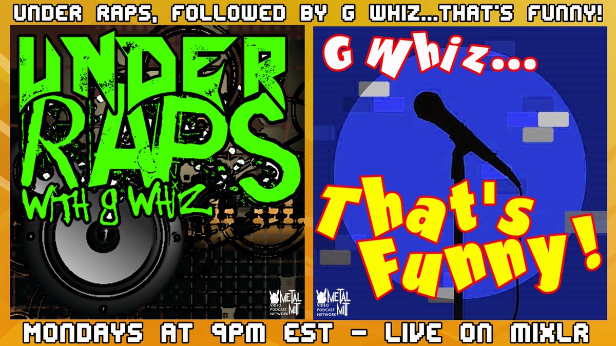 G_Whiz_Willibey's tweet photo. I'm going to try out a stand-up comedy show on the @mixlr and see how it goes over... Stay tuned after #UnderRaps! https://t.co/bMEeqeaoxq