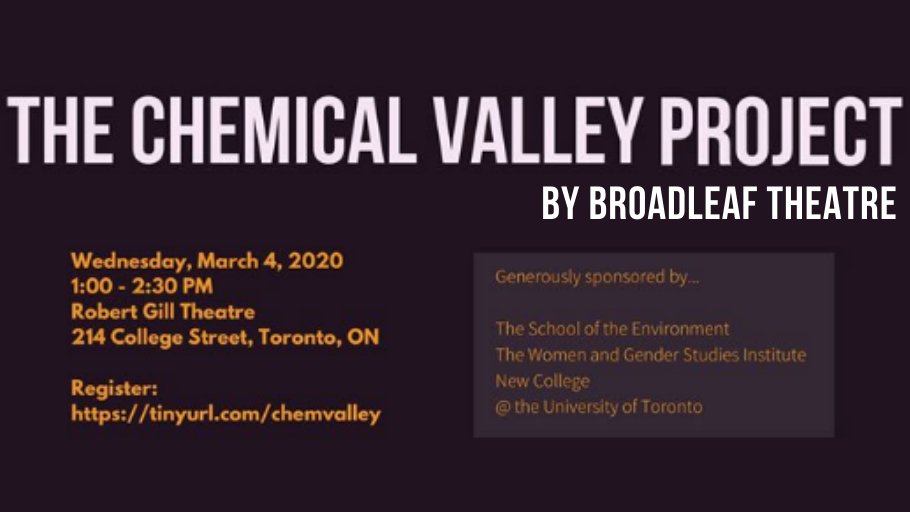 Today we move into the Robert Gill Theatre <a href="/UofT/">University of Toronto</a> to get ready for this week's performances of #ChemicalValleyProject! 🌎 

Don't forget, you can join us Wednesday @ 1pm for FREE (register at this link): tinyurl.com/chemvalley
