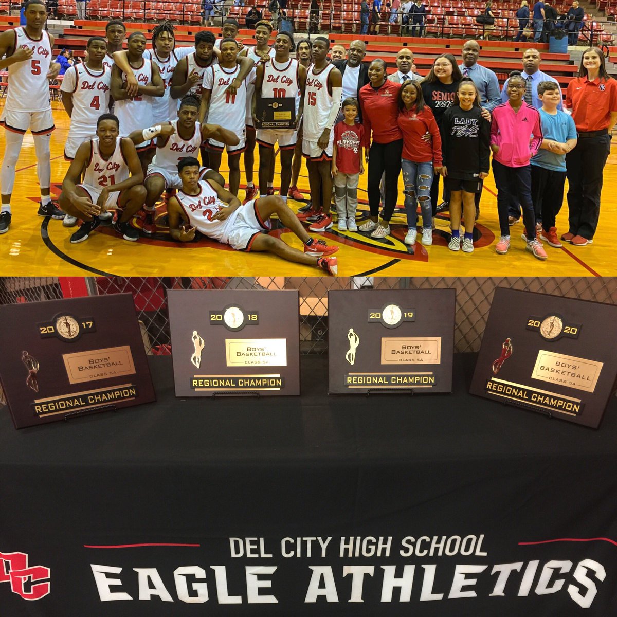 CoachHatchett's tweet photo. Very Special group! Couldn’t be more proud of the work, determination &amp; chemistry they have. Regional #Champions 4yrs in a row.There is still plenty of work to be done, and I can’t wait to be back in the gym on Monday preparing for Area Finals! @DelCityHoops https://t.co/lf5GUfW8ix