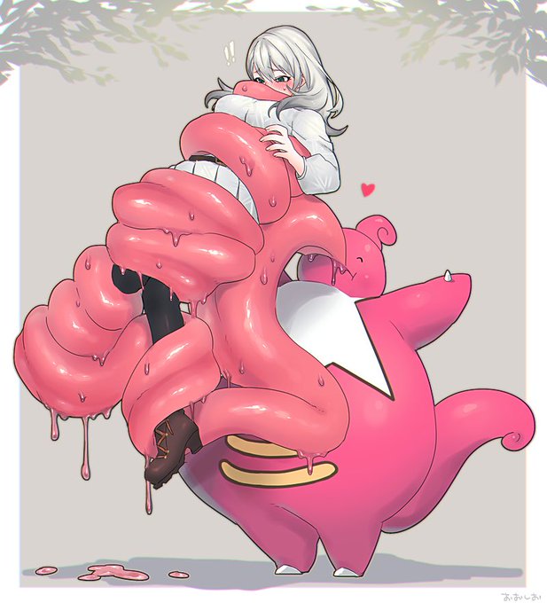 ベロベルトのじゃれつく | おおしお #pixiv #ポケモン #ユウリ(トレーナー) #ベロベルト https://t.co/p49QIAXhU5 