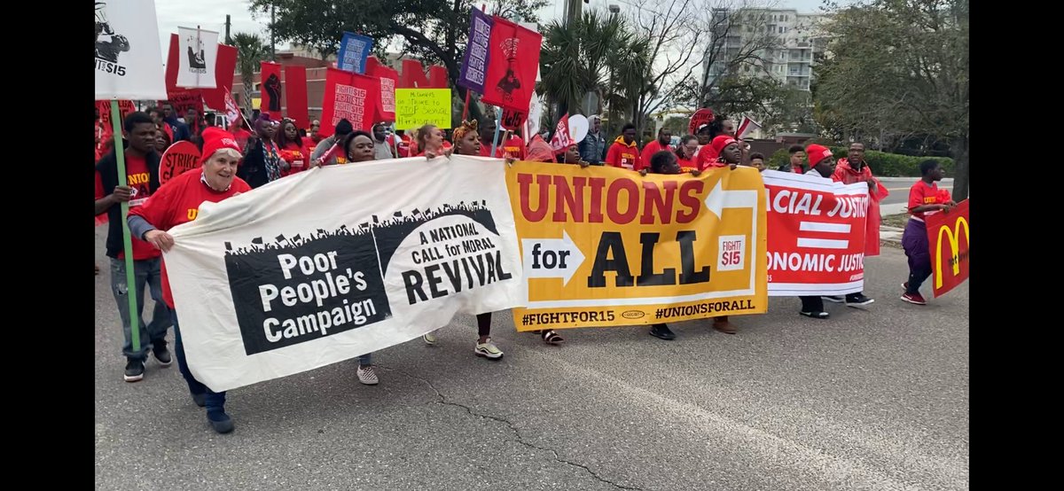 teamstersDRIVE's tweet photo. @teamsters509 started the week marching in solidarity with striking McDonald's workers, then talked to members across the state encouraging them to vote on @teamsters issues and ended with a GOTV low country boil #teamsters2020 #1u https://t.co/8O8CKqSzra