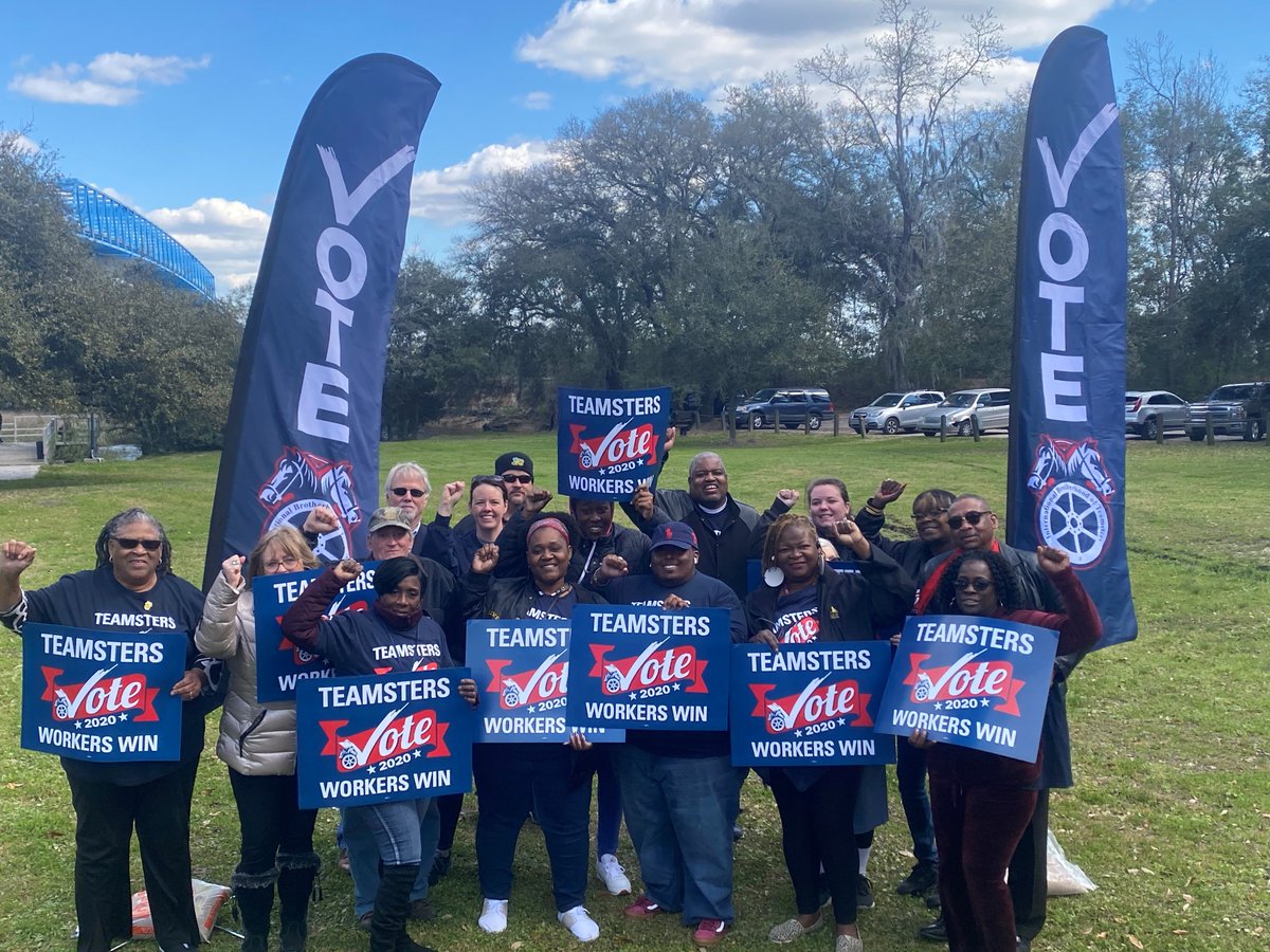 teamstersDRIVE's tweet photo. @teamsters509 started the week marching in solidarity with striking McDonald's workers, then talked to members across the state encouraging them to vote on @teamsters issues and ended with a GOTV low country boil #teamsters2020 #1u https://t.co/8O8CKqSzra