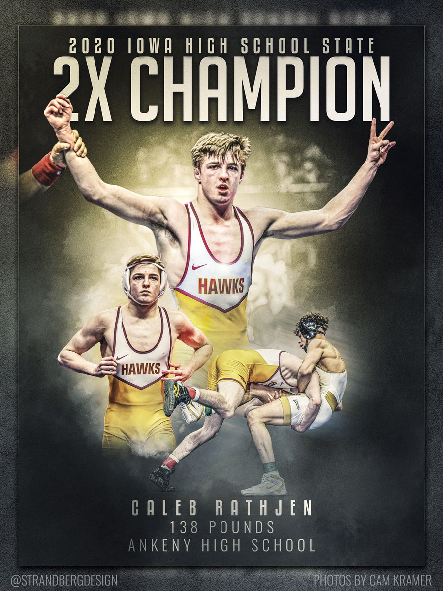 stranny00's tweet image. Caleb Rathjen - @IHSAA  3A 138 Pound State Champ.  #2Time #StrandbergDesigned

📸 @CamKramerPhoto