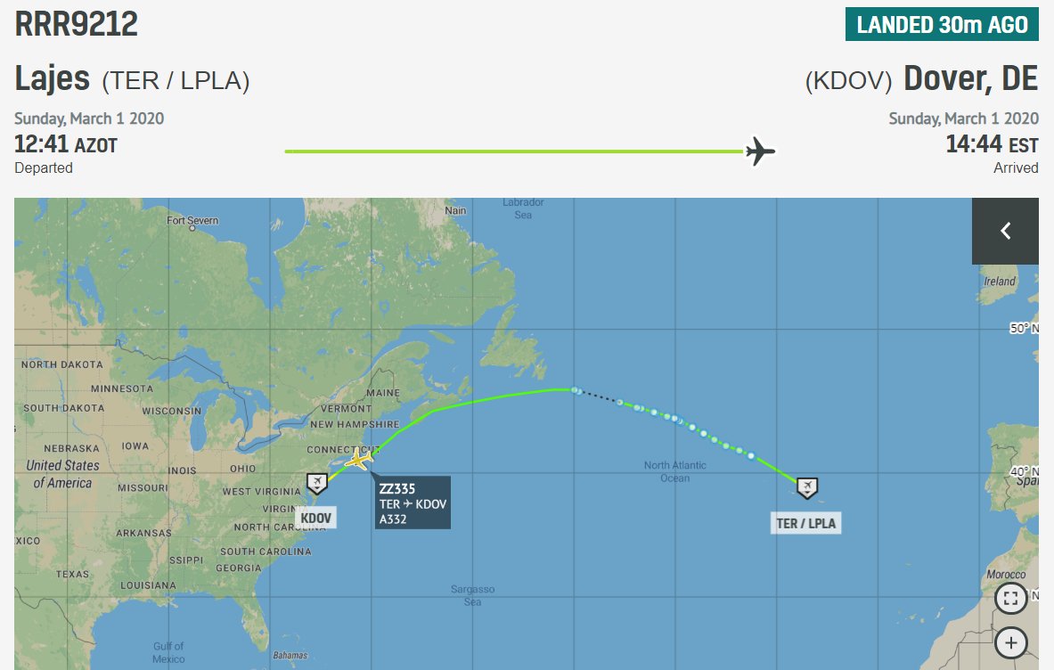 Andy007_SR_A's tweet photo. @5472_nde ZZ335 / #RRR9212
Lajes > Dover AFB - with 1st Cell of Spanish EUFI's for #ExRedFlag @OffuttSpotter96 https://t.co/S7O7HDM4on