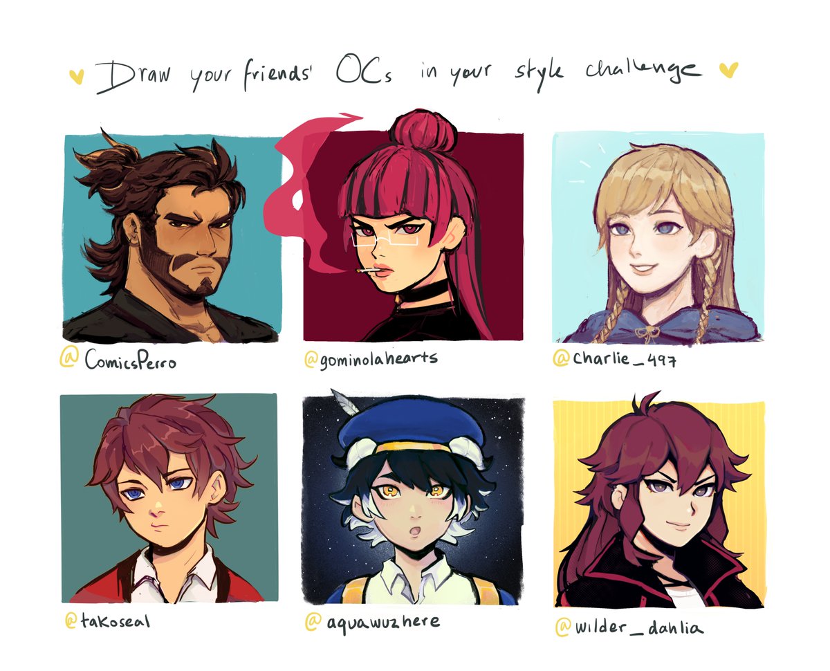 drew my friends ocs!! I love them all sm ?? 